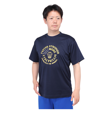 エックスティーエス(XTS)バスケットボールウェア ドライプラス FASTER STRONGER 半袖Tシャツ 751TS4ES0009NVY 速乾
