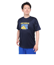 エックスティーエス（XTS）バスケットボールウェア ドライプラス HOOP GOES ON 半袖Tシャツ 751TS4ES0013NVY 速乾