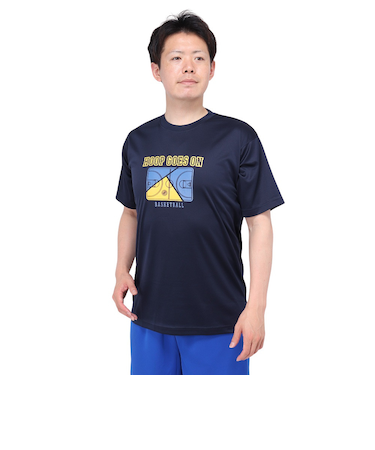 エックスティーエス（XTS）バスケットボールウェア ドライプラス HOOP GOES ON 半袖Tシャツ 751TS4ES0013NVY 速乾