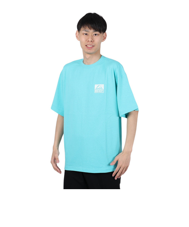 リーフ（REEF）スクエアロゴ半袖Tシャツ RFTEM2412-BLU