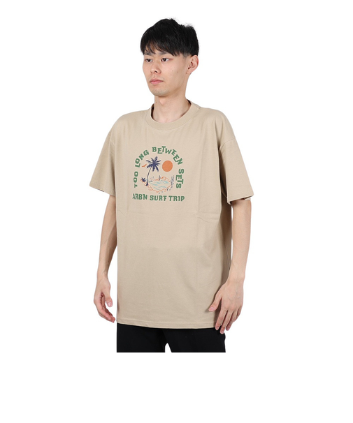 エアボーン（ARBN）ショートスリーブ PALM TREE 半袖 Tシャツ AB24SSM-APP0105-SBEG