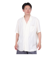 ルーカ（RVCA）シャツ 半袖 ホワイト 白 LOOSE BOWLING ショートスリーブシャツ BE041129 ANW