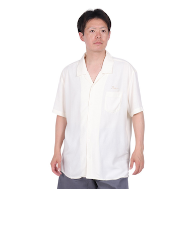 ルーカ（RVCA）シャツ 半袖 ホワイト 白 LOOSE BOWLING ショートスリーブシャツ BE041129 ANW