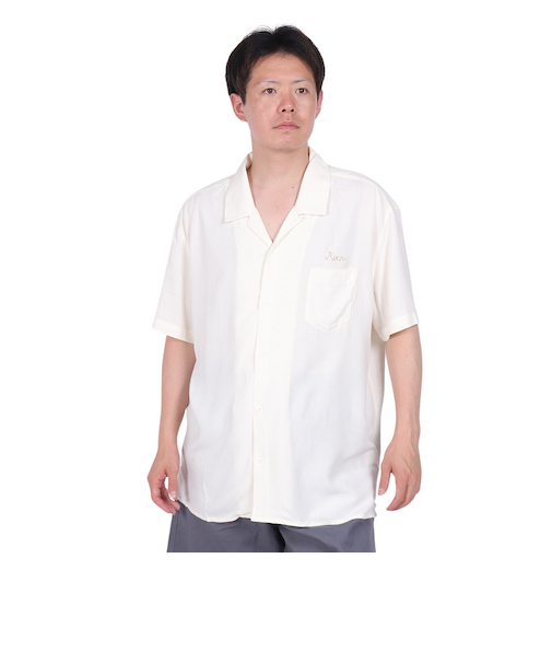 ルーカ（RVCA）シャツ 半袖 ホワイト 白 LOOSE BOWLING ショートスリーブシャツ BE041129 ANW