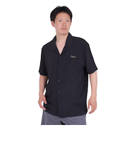 ルーカ（RVCA）シャツ 半袖 ブラック LOOSE BOWLING ショートスリーブシャツ BE041129 BLK