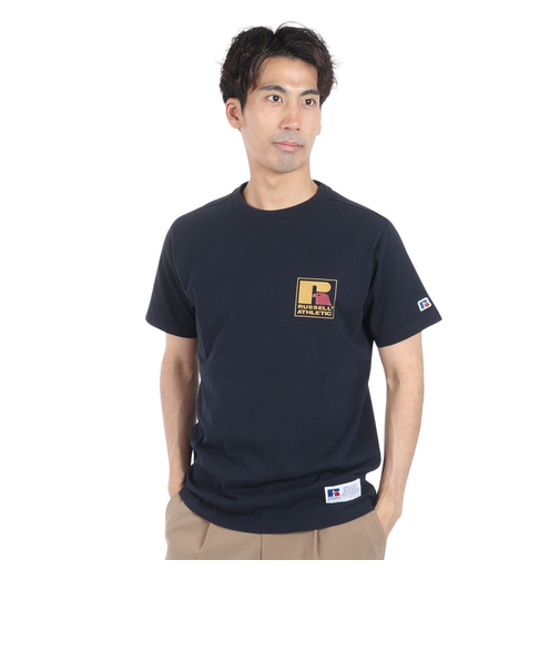 ラッセル（RUSSELL）16/-OE ワンポイント ロゴ 半袖Tシャツ RBM24S0013 NVY