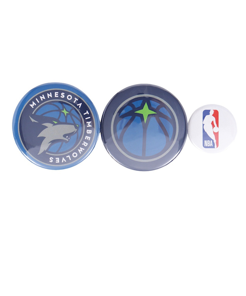 エヌビーエー（NBA）缶バッチセット ミネソタ・ティンバーウルブズ NBA32723