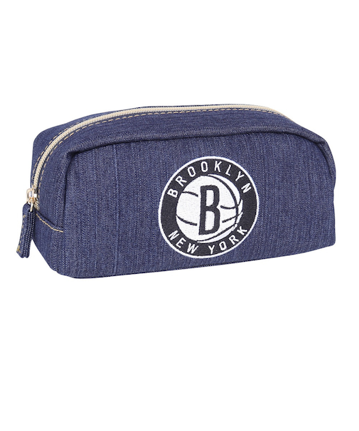 エヌビーエー（NBA）角型ポーチ デニム ブルックリン・ネッツ NBA-041-NE