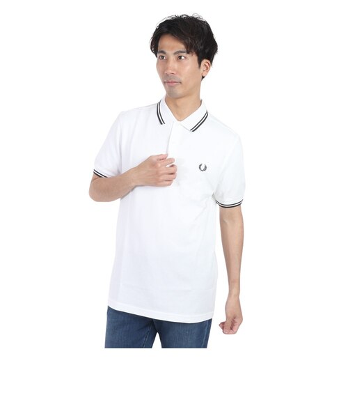 フレッドペリー FRED PERRY 半袖ポロシャツ サイズS - 白 メンズ 美品 