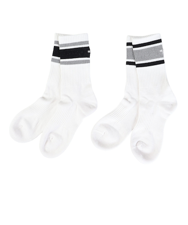 ザ・ノース・フェイス（THE NORTH FACE）ソックス TNF リフレクト 2足組 クルー NN82414 W 白