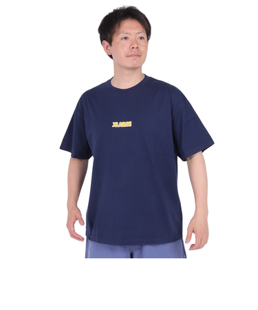 エクストララージ（XLARGE）スタンダード ロゴ ショートスリーブ Tシャツ 101242011006-NAVY