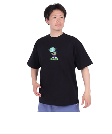 エクストララージ(XLARGE)AROUND THE WORLD ロゴ ショートスリーブ Tシャツ 101242011018-BLACK