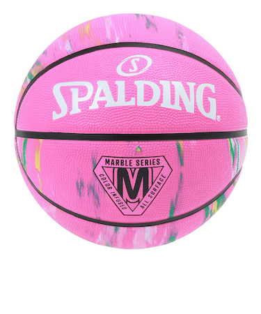 スポルディング（SPALDING）バスケットボール 6号球 マーブル ピンク ラバー 84-411Z