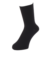 ふくらし ゆるピ丈 無地 リブ クルー丈 ソックス 37752W BLK