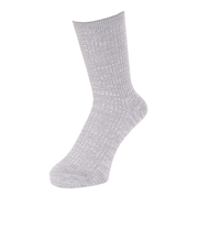 ふくらし ゆるピ丈 リブ クルー丈 ソックス 37752W GRY