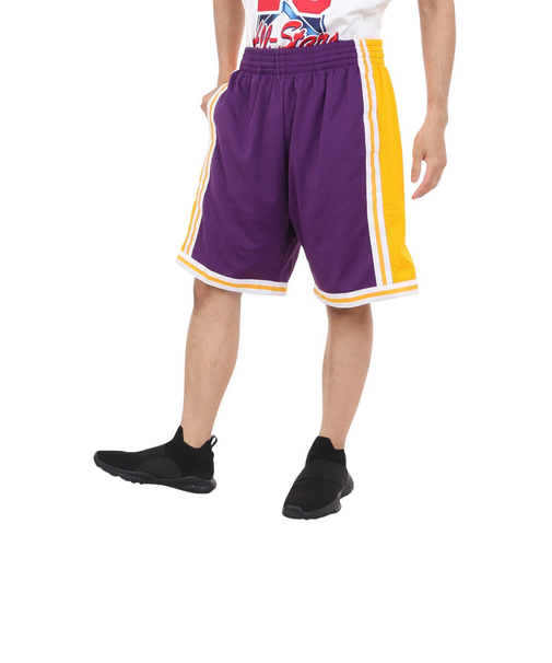 バスケットボールウェア レイカーズ ロード スイングマン ショーツ 1984-85 SMSHGS18235-LALPUR84.