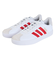 アディダス（adidas）スニーカー VLコート3.0 ホワイト レッド IF4464 カジュアル スポーツシューズ クッション性 タウン 町履き 登校 通学