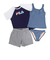 フィラ（FILA）水着 4点セット ジュニア ガールズ ロゴTシャツ付き タンキニ 324602-NV