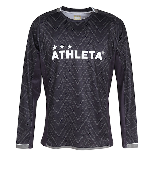アスレタ（ATHLETA）サッカー フットサルウェア 長袖 グラフィック プラクティスシャツ 2418 BLK