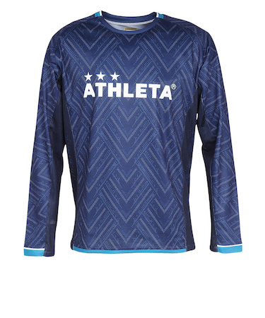 アスレタ（ATHLETA）サッカー フットサルウェア 長袖 グラフィック プラクティスシャツ 2418 NVY
