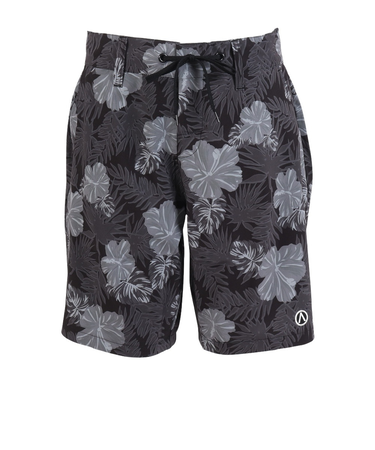 エアボーン（ARBN）水着 海水パンツ フラワー サーフ ショートパンツ 水陸両用 AB24SSM-APP0801BLK
