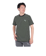 プーマ（PUMA）サマーパック ストライプ 半袖Tシャツ680681 01 BLK