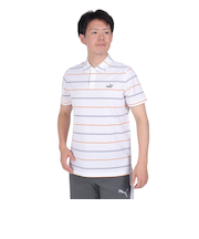 プーマ（PUMA）ESS ストライプ 半袖ポロシャツ 680693 02 WHT