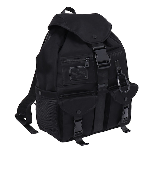 ダブルポケット バックパック リュックサック 312410103BLK