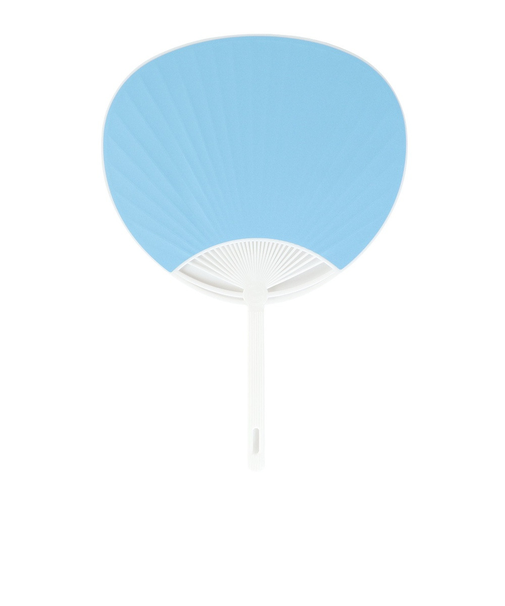 平柄ポリ 五色うちわ 青 NT 3081