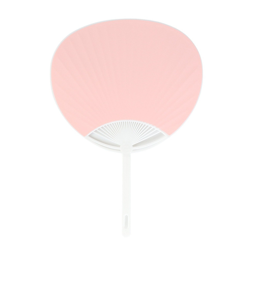 平柄ポリ 五色うちわ ピンク NT 3082