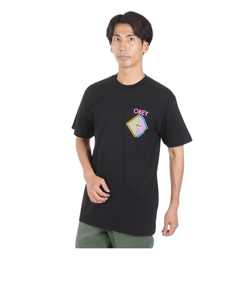 オベイ（OBEY）DOUBLE VISION CLASSIC Tシャツ 165263797BLKO24U