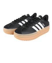アディダス（adidas）スニーカー VLコートボールド ブラック ホワイト IH3081 スポーツシューズ 厚底 普段履き 登校 通学 スタイリッシュ