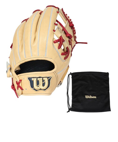 ウイルソン（Wilson）硬式用グラブ 内野手用 野球グローブ 一般 Wilson Staff DUAL 86 ブロンド ウィルソン デュアル WBW1023…
