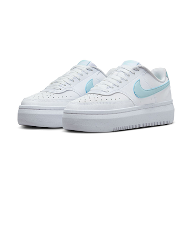 ナイキ（NIKE）スニーカー コートビジョンアルタ ホワイト ブルー DZ5394-101 スポーツシューズ カジュアル 耐久性 厚底 シンプル タウン