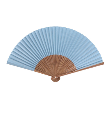 色雲龍扇子 唐木中彫 青 NT5751