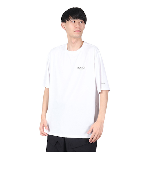 ハーレー（HURLEY）ラッシュガード ファントム オーバーサイズド ウェイブズ ショートスリーブ Tシャツ 水陸両用 MUT2411004-WHT
