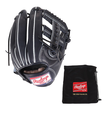 ローリングス（Rawlings）硬式用グラブ 内野手用 野球グローブ 一般 HOH プレミアム Vブラック GH4FHPN62-VB