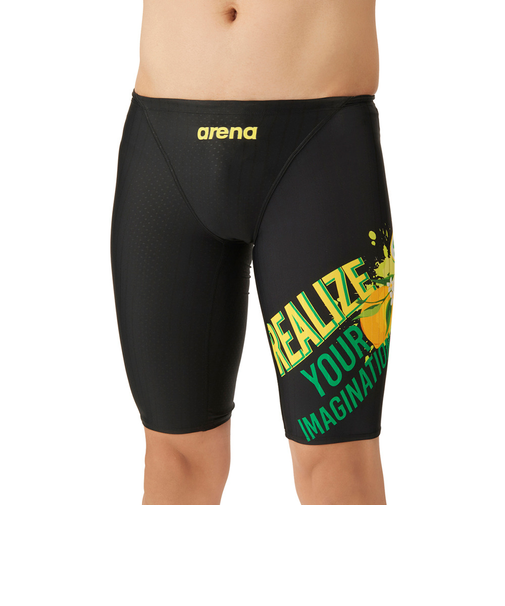 アリーナ（ARENA）競泳水着 メンズ 水泳 レーシングスパッツ ハーフレッグ WA承認 AS4FRC55M BKYL