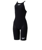 スピード（SPEEDO）競泳水着 レディース 水泳 ファストスキンプロ3オープンバックニースキン WA承認モデル SCW12101F K