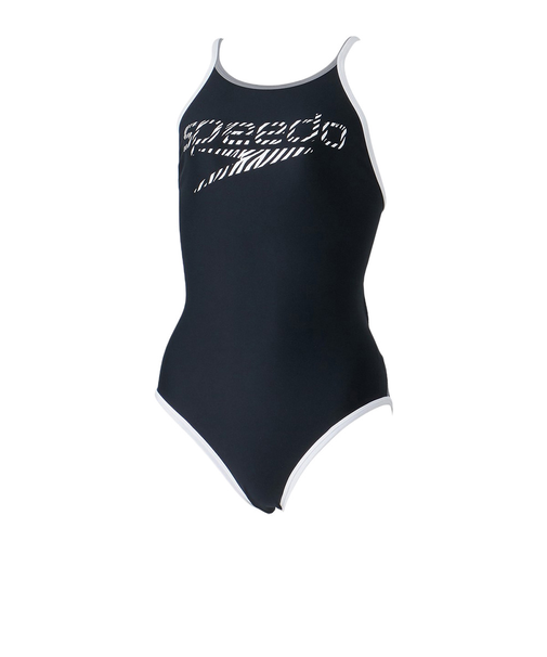 スピード（SPEEDO）競泳水着 レディース 水泳 ゼブラ スタック ターンズスーツ STW02410 KW
