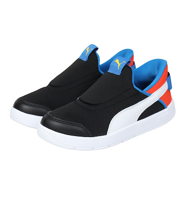 プーマ（PUMA）ジュニア シューズ コートフレックスV3イーズイン ブラック ホワイト 39973401 ジュニアスニーカー スポーツ スリップオン 通学 …