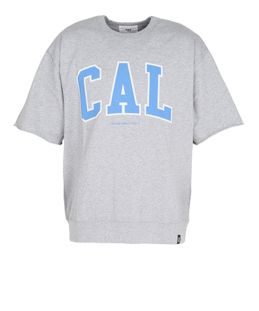 エスエーエス（S.A.S）裾リブプリント半袖Tシャツ CAL SAS2345805-15 GRAY