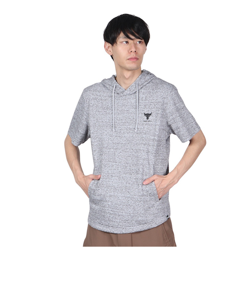 アンダーアーマー（UNDER ARMOUR）プロジェクトロック テリー ショートスリーブ フーディー 1387447 011