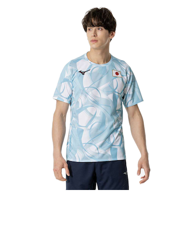 ミズノ（MIZUNO）MUGEN GRAPHIC 応援Tシャツ ユニセックス ライトブルー 32MABPC129