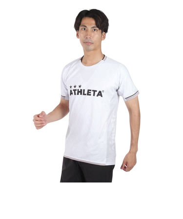 アスレタ（ATHLETA）サッカー フットサルウェア 半袖 グラフィック プラクティスシャツ 2417 WHT