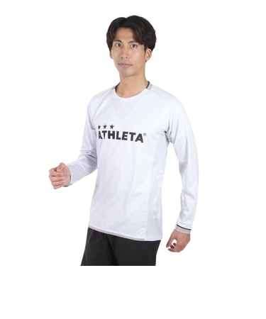 アスレタ（ATHLETA）サッカー フットサルウェア 長袖 グラフィック プラクティスシャツ 2418 WHT