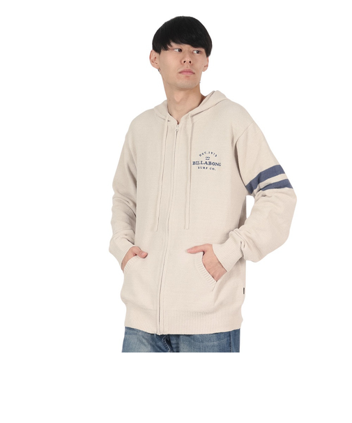 ビラボン（BILLABONG）MOLE KNIT ジップパーカー BE012014 IVO