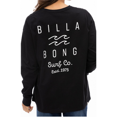 ビラボン（BILLABONG）CLEAN LOGO LOOSE 長袖 Tシャツ BE014051 BLK