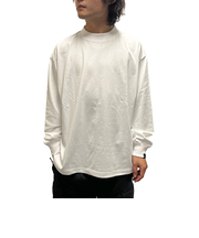 ヤックパック(YAK PAK)無地 モックネック ロングTシャツ 4710017-07 WHT