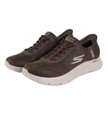 スケッチャーズ（SKECHERS）ウォーキングシューズ スリップインズ ゴーウォーク フレックス SM ブラウン 216326-BRN スニーカー ハンズフリ…